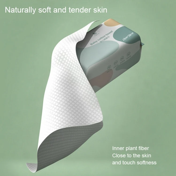 EDA005627101_6.webp Baby Cotton Soft Towel Wet & Dry Dual Use Disposable Face Towel - Image 7