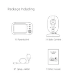 ABM600 3.5 inch Wireless Video Night Vision Baby Monitor Security Camera - Image 7