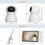 ABM700 5 inch Wireless Video Night Vision Baby Monitor Security Camera - Image 3