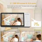 ABM700 5 inch Wireless Video Night Vision Baby Monitor Security Camera - Image 5