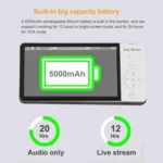 ABM700 5 inch Wireless Video Night Vision Baby Monitor Security Camera - Image 7