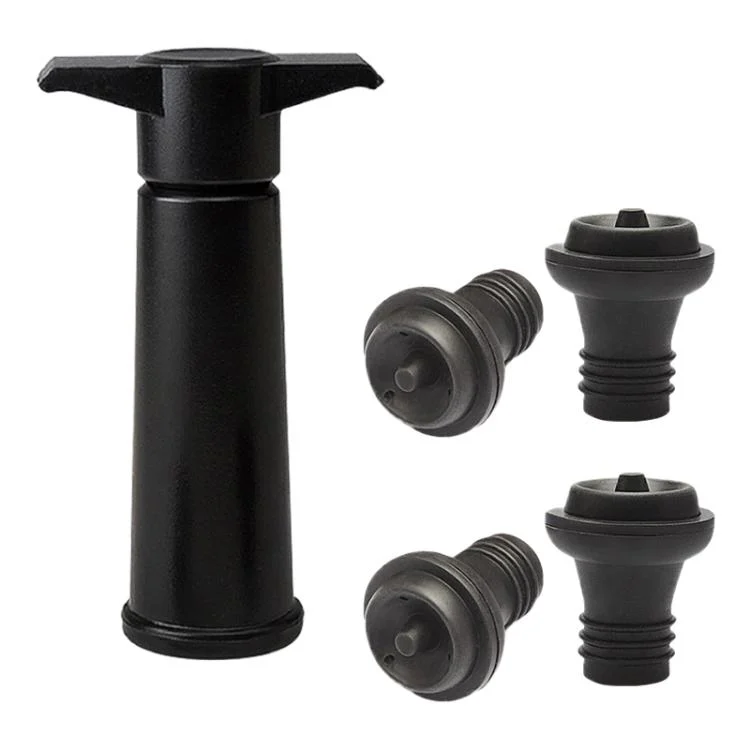 Red Wine Vacuum Pump Freshener Silicone Wine Stopper Set