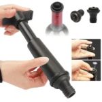 Red Wine Vacuum Pump Freshener Silicone Wine Stopper Set - Image 4