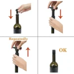 Red Wine Vacuum Pump Freshener Silicone Wine Stopper Set - Image 5