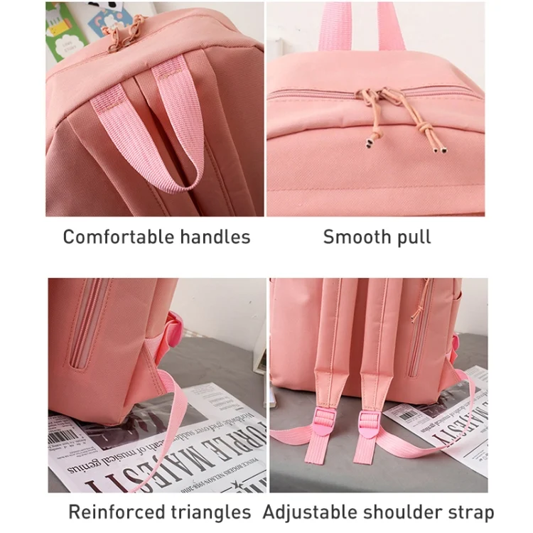 EDA0056760_B2.webp 5pcs/Set Student Schoolbags, Lightweight and Cute Girls Backpack - Image 3