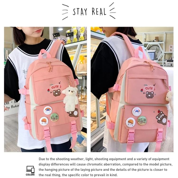 EDA0056760_B4.webp 5pcs/Set Student Schoolbags, Lightweight and Cute Girls Backpack - Image 5
