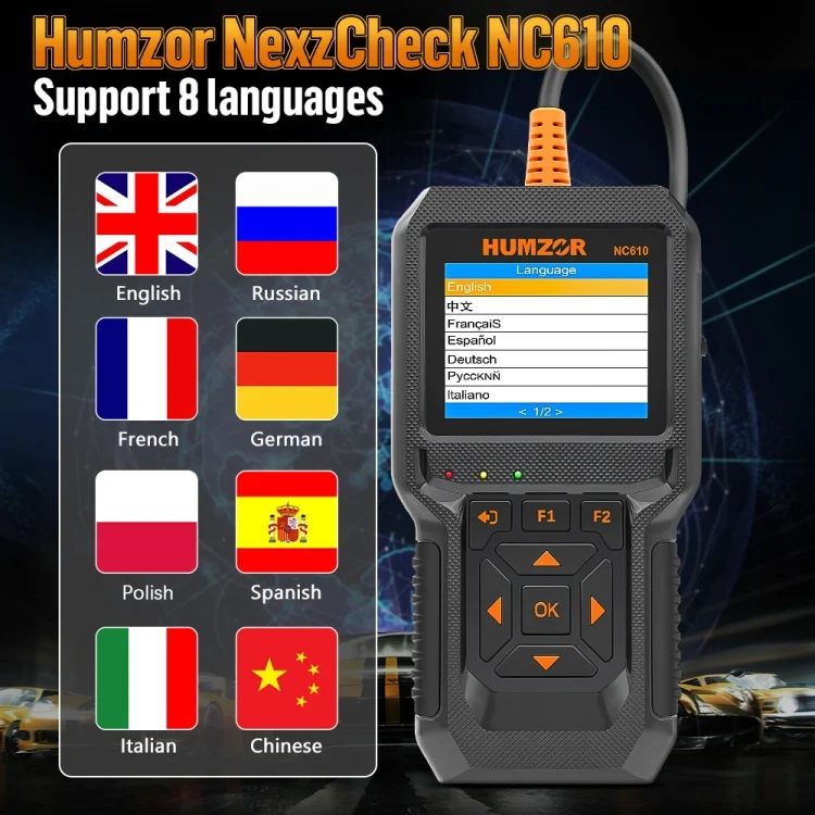 EDA005677301A_5.webp HUMZOR NexzCheck NC610 Car / Truck Code Reader OBD2 Diagnostic Scan Tool - Image 6