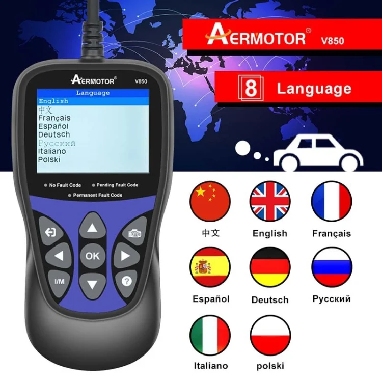 EDA005677701A_6.webp AERMOTOR V850 Car OBD2 Code Reader Diagnostic Scan Tool - Image 7