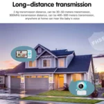 YE9-C1 5 inch Dual Mode 2.4G + 915M Video Night Vision Baby Monitor Security Camera - Image 6