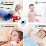 YE9-C1 5 inch Dual Mode 2.4G + 915M Video Night Vision Baby Monitor Security Camera - Image 9
