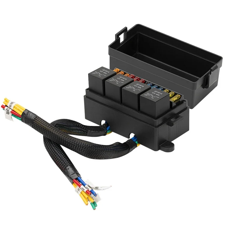 EDA005692101.webp Car Modified 12 Slots Relay Fuse Box with Cable - Image 1