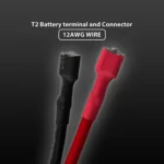 Battery Connector Extension Cable with Red 2 Pin Connector - Image 2