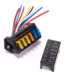 6 Ways 2 In 6 Out Fuse Box Fuse Panel Holder with Fuse - Image 5