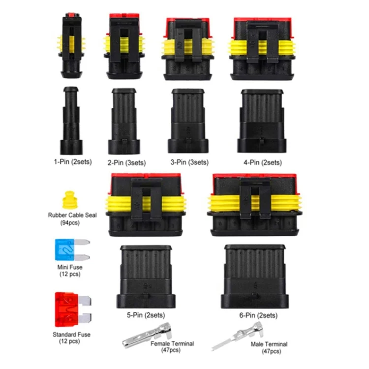 EDA0056999_4.webp 240pcs Car Waterproof Connector Set with Fuse Blade - Image 5