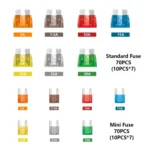 140pcs / Set Car Fuse Set Portable Standard & Mini Fuses - Image 3