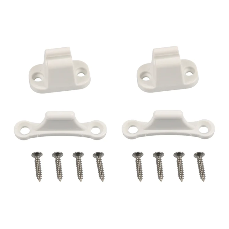 EDA0057219.webp A8624 2 Pair White RV Hatch T-shape Door Fixer Kit with Screws - Image 1