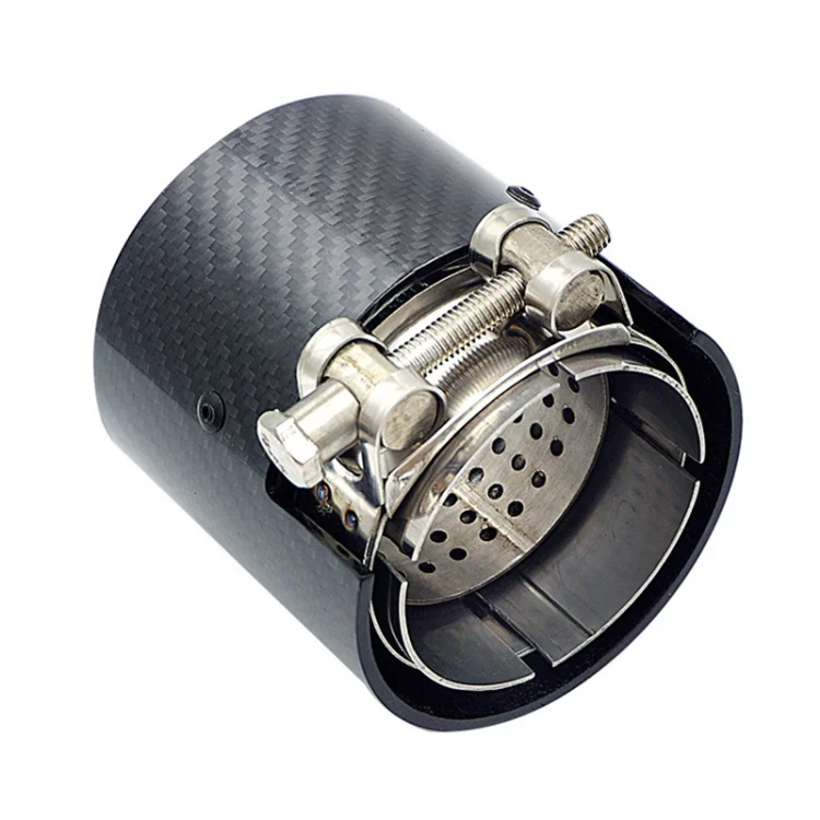 EDA00572602_2.webp Car Modified MP Exhaust Pipe Glossy 90mm Carbon Fiber Short Tail Throat for BMW 3 Series - Image 3