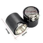 Car Modified MP Exhaust Pipe Glossy 90mm Carbon Fiber Short Tail Throat for BMW 3 Series - Image 4