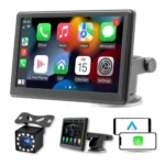 Car 7 inch IPS Portable Smart Screen Wireless Screen Projection Carplay Android Auto, with Reversing Camera