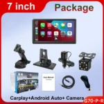 Car 7 inch IPS Portable Smart Screen Wireless Screen Projection Carplay Android Auto, with Reversing Camera - Image 2