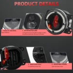 Y4 4 inch 1 Pair Light Guide Dual Lens Fog Light - Image 3