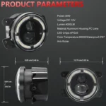 Y4 4 inch 1 Pair Light Guide Dual Lens Fog Light - Image 7