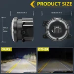 Y5 4 inch 1 Pair Light Guide Single Lens Fog Light - Image 5