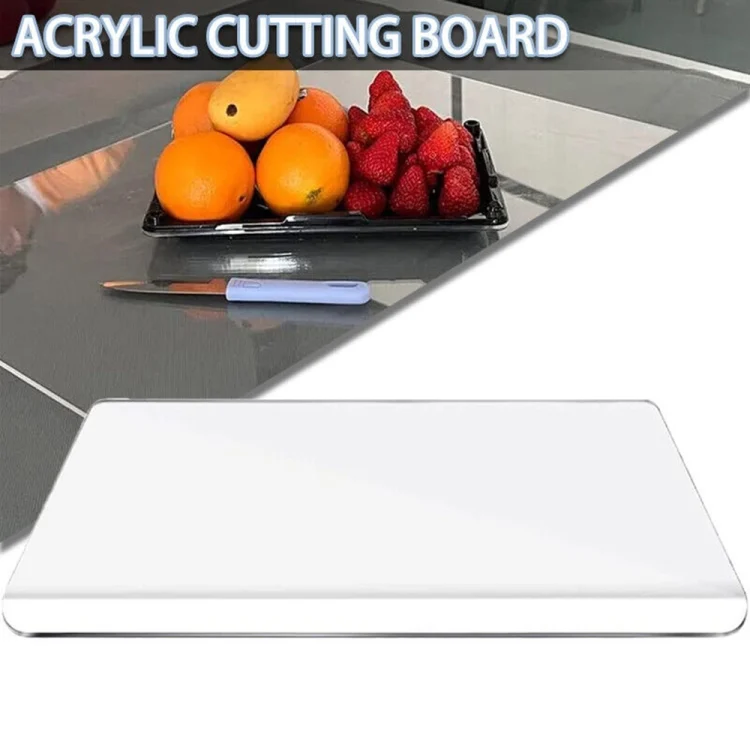 EDA0057707_4.webp YX048 Transparent Acrylic Fruit Vegetable Cutting Board with Anti-Slip Mat - Image 5