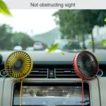 F829 Portable Car Air Outlet Electric Cooling Fan with LED Light - Image 13