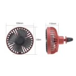 F829 Portable Car Air Outlet Electric Cooling Fan with LED Light - Image 3