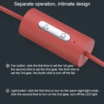 F829 Portable Car Air Outlet Electric Cooling Fan with LED Light - Image 7