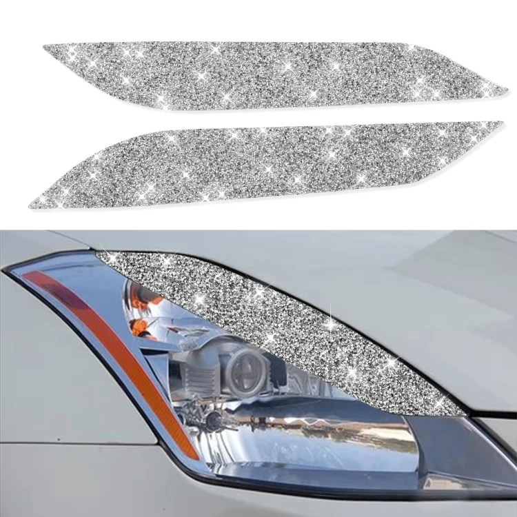 Car Lamp Eyebrow Diamond Decoration Sticker, Left and Right Drive