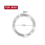 Car One-Click Start Ring Diamond Decoration Sticker, Left and Right Drive - Image 2