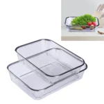 Household Creative Rectangular Kitchen Stainless Steel Fruit Vegetable Storage Basket Hollowed Drain Washing Box