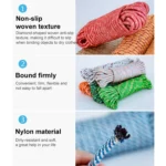 Outdoor Thick Nylon Rope for Hanging Clothes, Random Color - Image 4