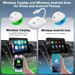 THT-020-9-1 USB + USB-C / Type-C Wired to Wireless Carplay / Android Auto Adapter - Image 3