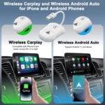 THT-020-9 USB + USB-C / Type-C Wired to Wireless Carplay / Android Auto Adapter - Image 3