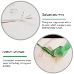 100pcs Waterproof Grape Packaging Bag Paper Bag Fruit Protective Bag - Image 3