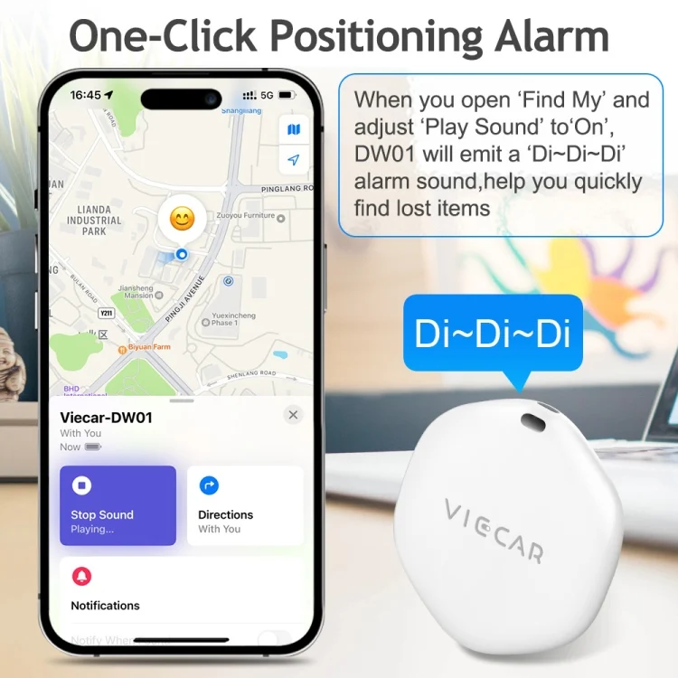 EDA0058764_5.webp VIECAR DW01 Car Key Anti-lost Detection Wireless Location Tracker - Image 6