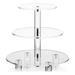 YX062 3 Tier Acrylic Circular Cupcake Stand