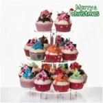 YX062 3 Tier Acrylic Circular Cupcake Stand - Image 3