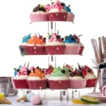 YX062 3 Tier Acrylic Circular Cupcake Stand - Image 5