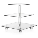 YX063 3 Tier Acrylic Square Cupcake Stand