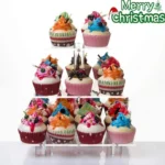 YX063 3 Tier Acrylic Square Cupcake Stand - Image 3
