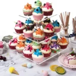 YX063 3 Tier Acrylic Square Cupcake Stand - Image 5