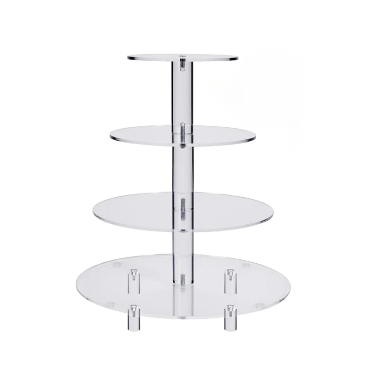 EDA0058787.webp YX064 4 Tier Acrylic Circular Cupcake Stand - Image 1