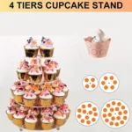 YX064 4 Tier Acrylic Circular Cupcake Stand - Image 6