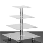 YX065 4 Tier Acrylic Square Cupcake Stand - Image 3