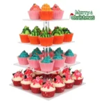 YX065 4 Tier Acrylic Square Cupcake Stand - Image 6