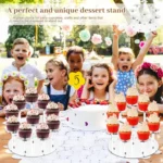 YX066 Acrylic Circular Cupcake Stand - Image 4